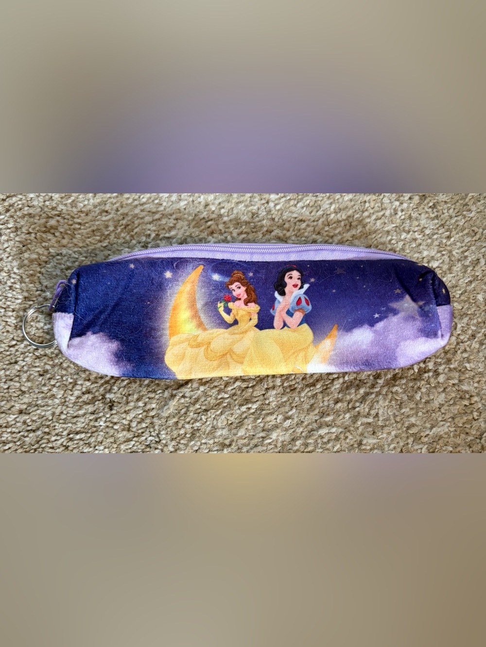 Disney Princess Belle & Snow White Pencil Case/Makeup Brush Pouch New